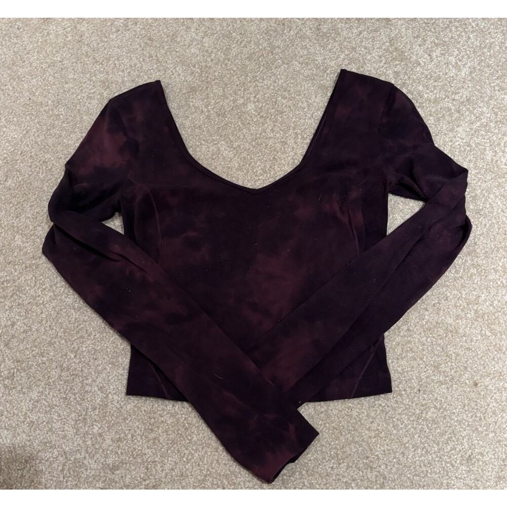 Lululemon Purple Tie-Dye Long Sleeve Shirt Size 2-4